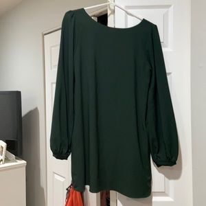 Dark green long sleeve dress